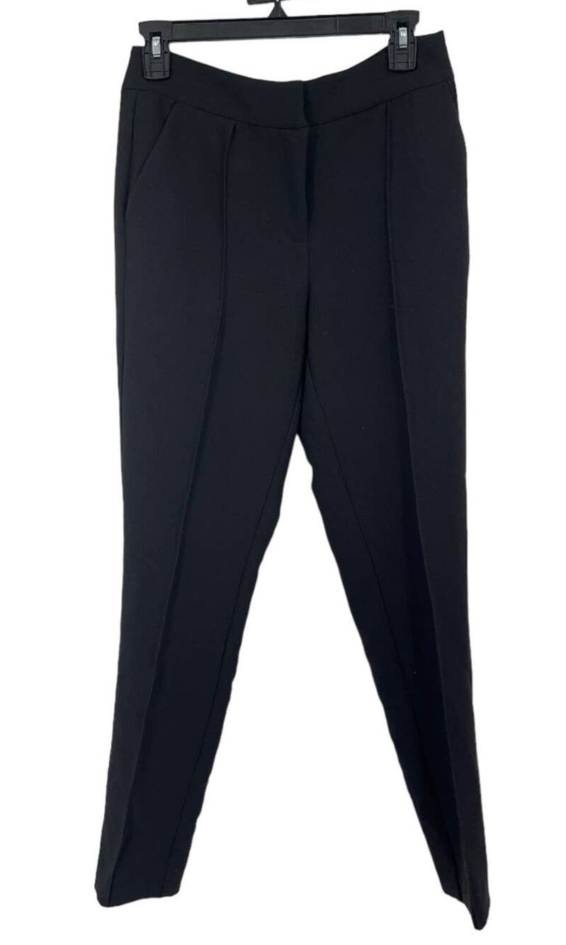 Vince Camuto size 0 pants black pintuck stretch crepe skinny